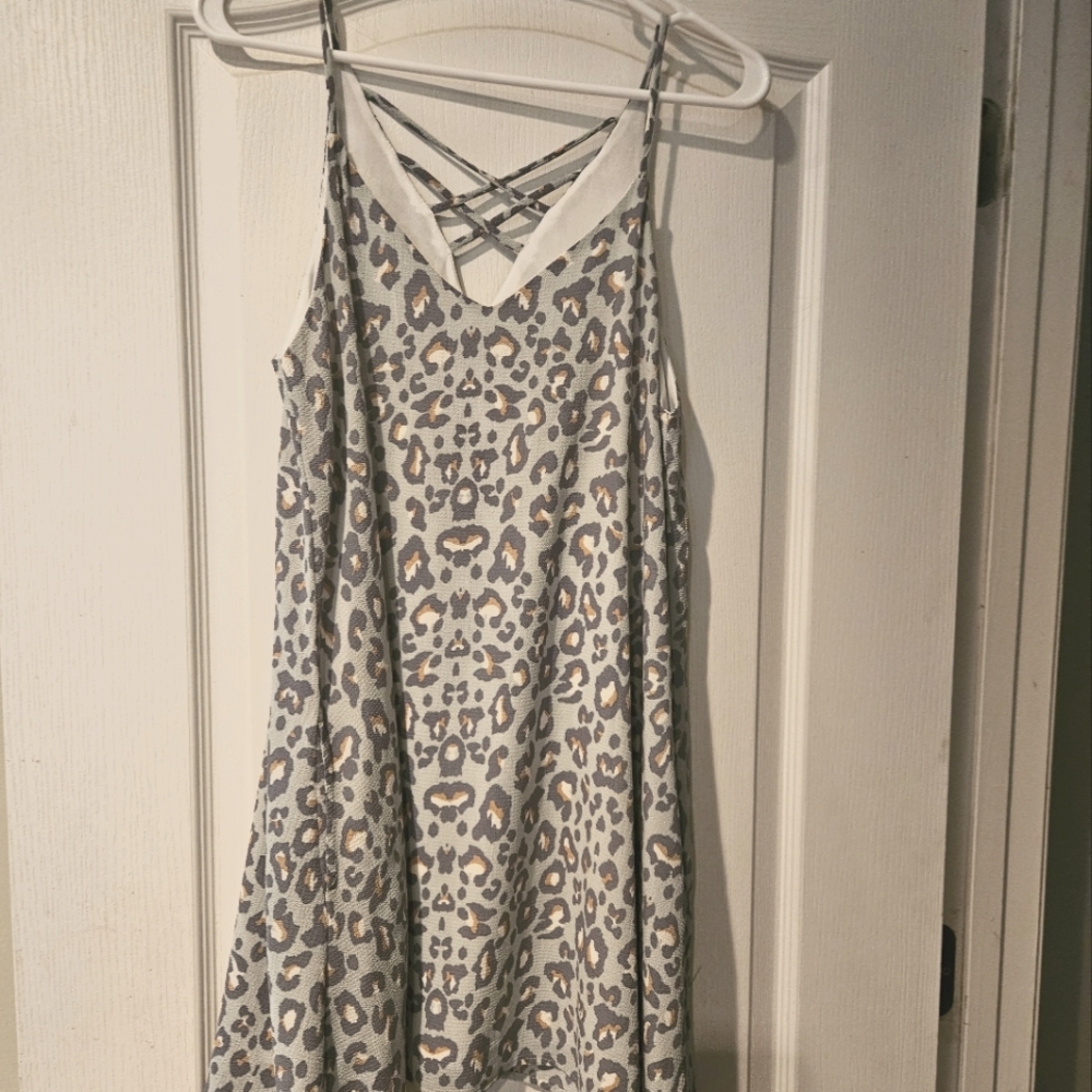 Animal print "Little Miss Muffin" bubble tank dress. Strappy and flirty, NWT.